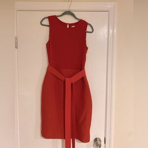 Paule Ka sleeveless red belted dress Euro 40